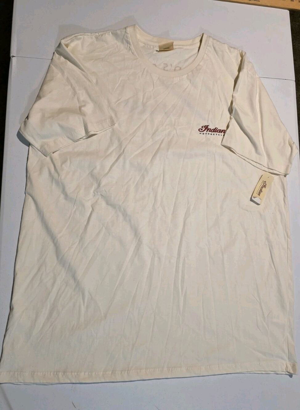 Indian Motorcycle Wichita Dealer T Shirt 3XL White Authorized Dealer Tee Mens